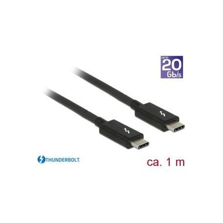 Delock Thunderbolt kabel 1m Sort